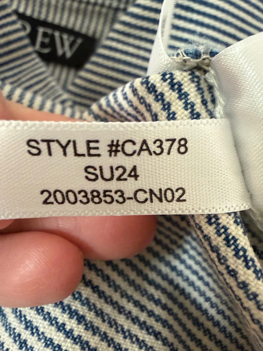 J.Crew Striped Denim Shirt & Mini Skirt Matching Set (Size 4 & 26) - Picture 9 of 14